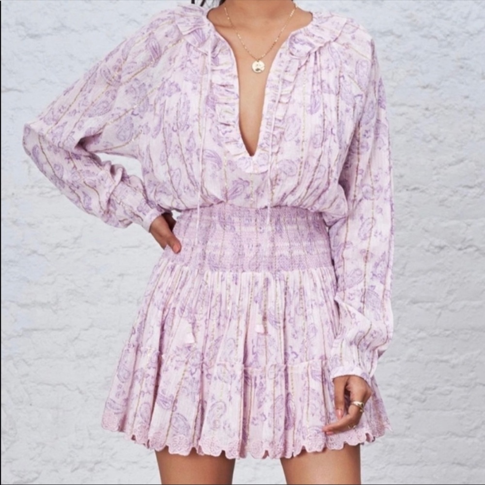 House of Harlow 1960 Ajay Pink Paisley Mini Dress, Revolve Pink Mini Dress